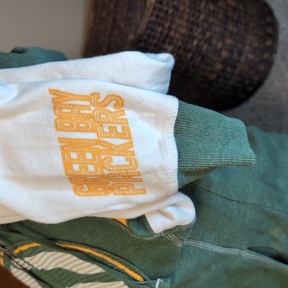 GREEN BAY PACKER Zip-UP Sweatshirt Majestic FOOTBALL FAN Must 💚💛 - Picture 9 of 14